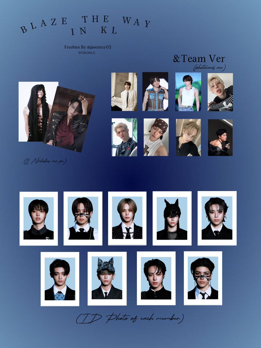 jasontey03's tweet photo. 🎁 Freebie preview is here! 🩵

I’ll be giving away these fan-made printed PCs at &amp;TEAM BLAZE THE WAY in Kuala Lumpur! Each member is available in limited quantities and will be distributed randomly while stocks last.

See you soon, LUNÉs! ✨

#BLAZETHEWAY_KUALALUMPUR https://t.co/SQOjcMxM1d