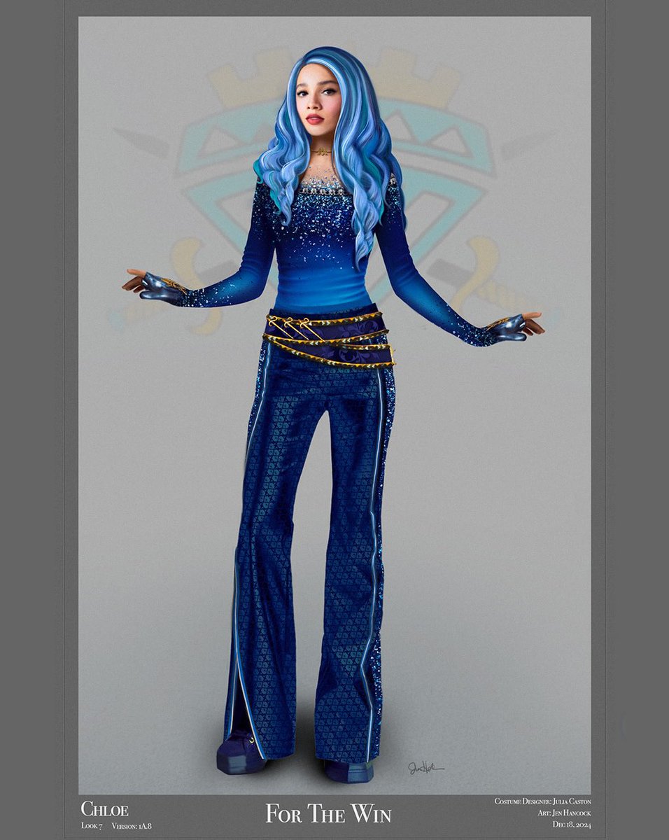 elysiansk8's tweet photo. Artes conceituais do visual da Evil Chloe em "Descendants: Wicked Wonderland". 💙 https://t.co/ht5prbHoWV