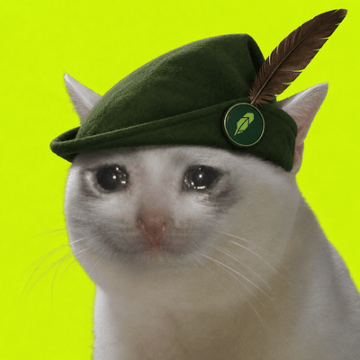 archoodz's tweet photo. ⚡ 🟩 $CryingCat - #ROBINHOOD

mcap: $363K

the coil caught a frequency at $363k  a crying cat drifting onto the robinhood grid with no origin myth, no whitepaper, just pure sad-cat melancholy minted into a ticker. there's something about a meme that needs no explanation landing at the right microcap pocket: the lore writes itself the moment a tired trader sees the face. the timing hums.

🀄 
线圈在36.3万的位置逮住了一道频率一只哭哭啼啼的猫就这么漂到了Robinhood的网格上，没有起源神话，没有白皮书，只剩下一整只丧气小猫的忧郁被铸进了一个交易代码里。说不清为什么，一个不需要解释的梗刚好砸中了那个对的小市值口袋：疲惫的交易员一眼瞥见那张脸的瞬间，传记就自己写完了。时机这东西，会嗡鸣。

0x4f0d7ea112547af5dad59959d98b6a8ee3355bcc

https://t.co/oZqz0NROyC