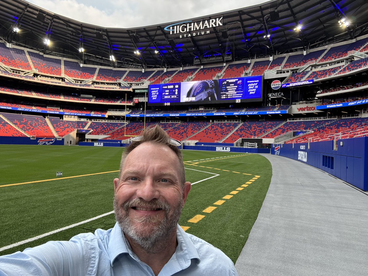 BullGaenzler's tweet photo. Ah do I miss it! Maybe someday again! Btw, IMO Highmark Stadium is far more impressive in person than it is in pictures or videos I’ve seen..gonna be awesome! #gobills #highmarkstadium #buffalobills https://t.co/K6gdG0OdsH