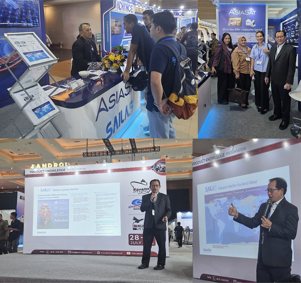 AsiaSat's tweet photo. Thank you to everyone who visited us on Day 1 of Inamarine 2026. We're back for Day 2, ready to welcome you again. Visit Booth D1E1-01 for our Inamarine Special promo and a live SAILAS TV demo with int'l and local channels. #AsiaSat #Inamarine2026 #SAILASPlus https://t.co/BYeVY807Zx