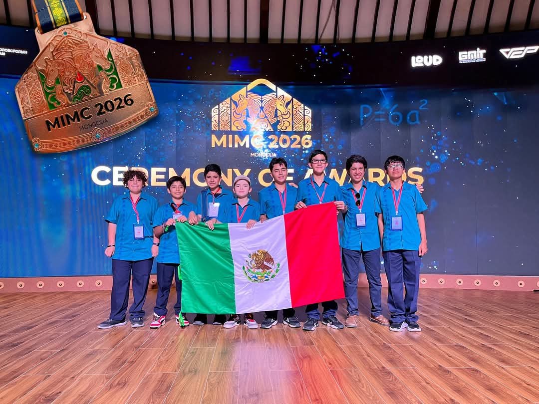 Mexicocampeon1's tweet photo. 🇲🇽 ¡Bronce para México en la Mongolia International Mathematics Competition 2026 (MIMC)! Además, se obtuvieron dos menciones honoríficas para primaria y tres para secundaria. ¡Muchas felicidades a nuestros talentosos representantes! #MIMC2026 #Matemáticas #OrgulloMexicano https://t.co/6tV6qoTfXg