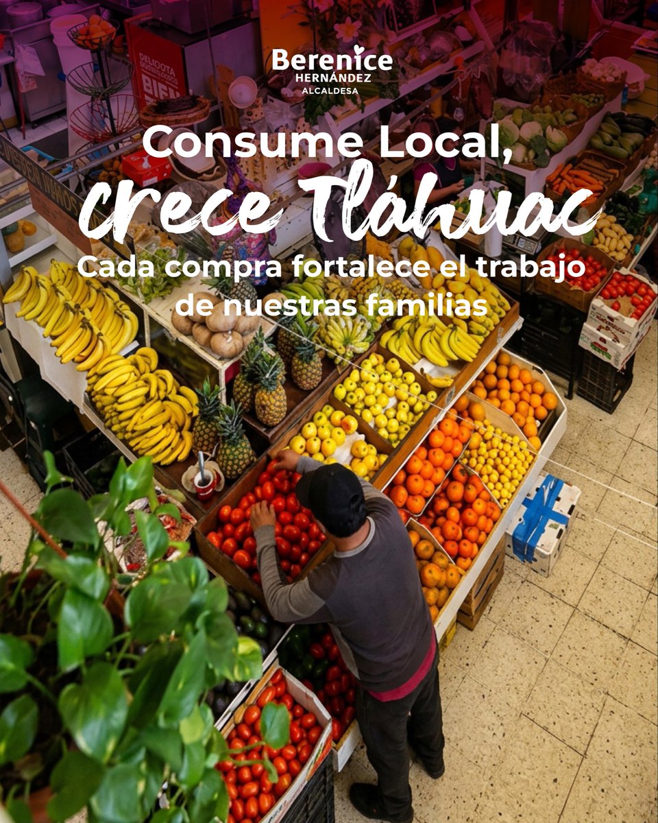 bereheca's tweet photo. Cada compra que realizamos en un mercado público fortalece el trabajo de nuestras productoras, productores, comerciantes y de las familias que, con esfuerzo y dedicación, impulsan la economía de Tláhuac.

Nuestros mercados son mucho más que un lugar para abastecernos: son espacios donde se preservan nuestras tradiciones, se generan oportunidades y se fortalece el tejido comunitario.

Consumir local es apostar por nuestra gente, por nuestras raíces y por el desarrollo de Tláhuac. Juntas y juntos seguimos construyendo una comunidad más fuerte.