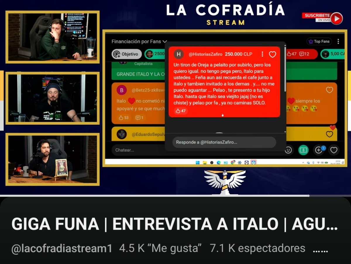CyborgPatriota's tweet photo. "La Cofradía está muerta, es el fin de la Cofradía".

La Cofradía: 

#SinFiltros #ProceresPrime #SinFiltrosTV #SinFiltros_tv italo omegna https://t.co/R9GPFxHAbD