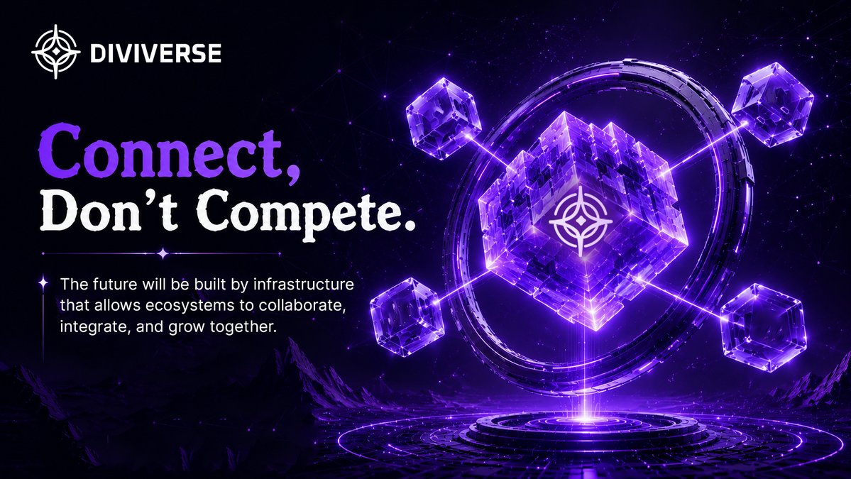 DiviverseFi's tweet photo. Connect, Don’t Compete.

#Diviverse is building the connective layer of Web3:

- Portable identity across platforms
- Interoperable ecosystem layer
- True user ownership

One Identity. One Connected Network. https://t.co/ee3AaDyQHw