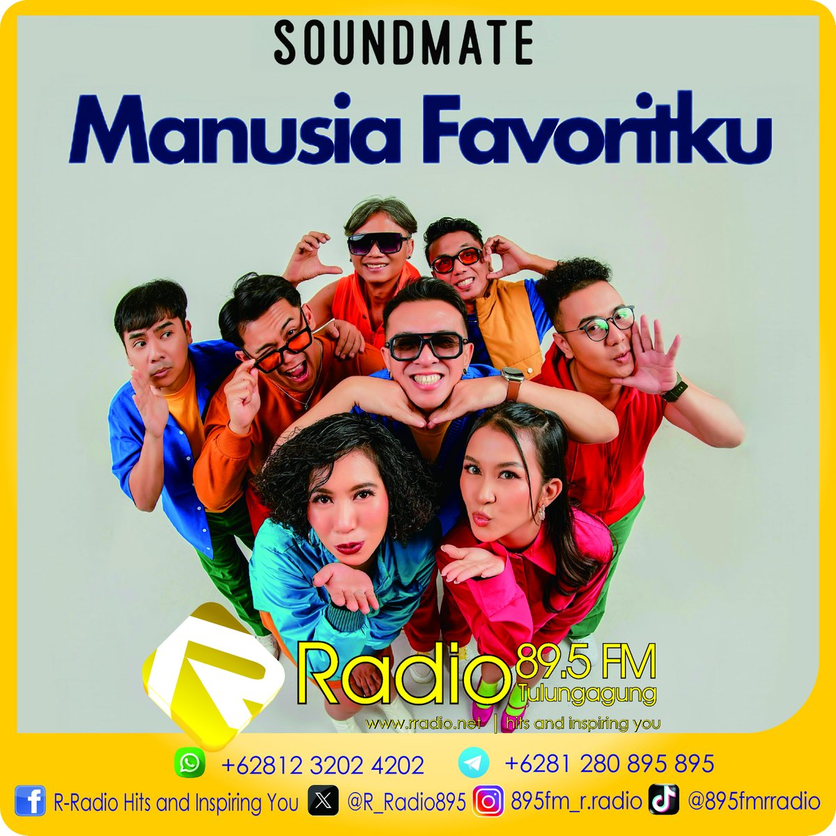 R_Radio895's tweet photo. KAWAN, @soundmate , band yang berpengalaman di panggung-panggung café dan social event, dengan bangga mengumumkan perilisan single pertama mereka yang berjudul "Manusia FAVORITKU".
Simak single "MANUSIA FAVORITKU" dari SOUNDMATEhanya di 89.5 FM R-Radio, Hits and Inspiring You. https://t.co/i3XN5w1l4w