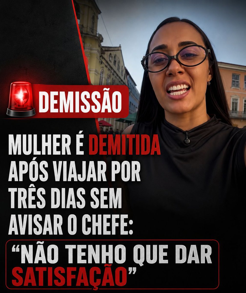 blognaointendo's tweet photo. Uma funcionária afirmou ter sido dispensada do emprego depois de viajar por três dias sem comunicar previamente a empresa. Segundo ela, a demissão foi enviada por e-mail, sob a alegação de faltas injustificadas e ausência de atestado médico.

Inconformada com a decisão, a mulher criticou a postura do empregador e questionou: "Eu não sou gente também? Eu sou o quê, escrava?". Ela também disse que vinha enfrentando uma rotina de muito trabalho, baixa remuneração e decidiu fazer a viagem para descansar e aliviar o estresse.
A trabalhadora informou que pretende consultar um advogado antes de assinar qualquer documento relacionado à demissão.

Ela acredita que a medida adotada pela empresa pode ser contestada e afirmou que pretende buscar seus direitos na Justiça.