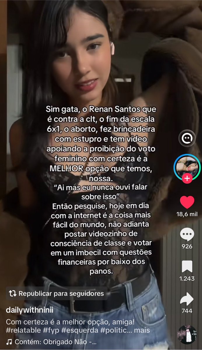 atenadesgracada's tweet photo. eu não aguento essa galera falando que vai votar no renan santos https://t.co/DZqVescFBj