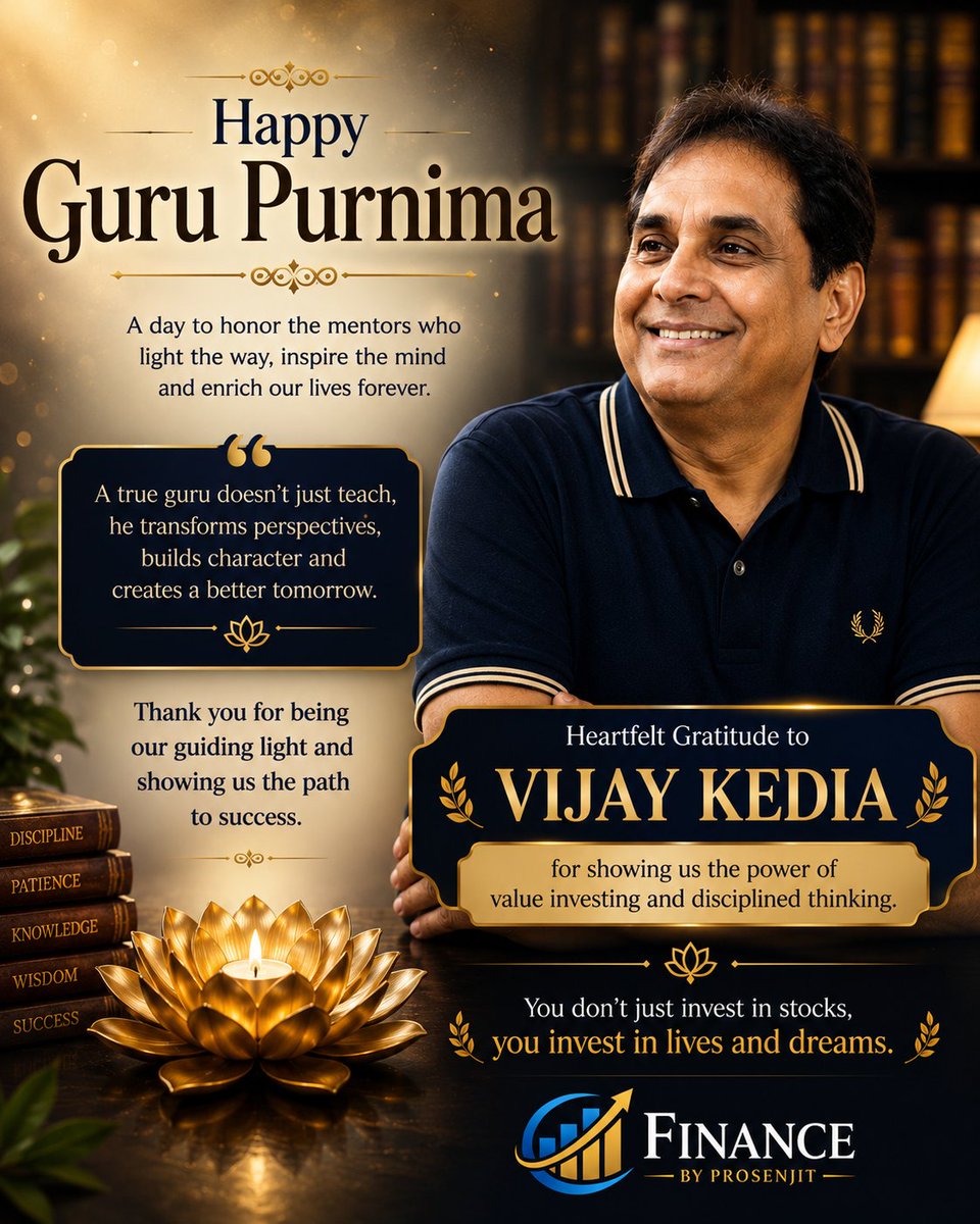 iprosenjitnandi's tweet photo. Happy Guru Purnima! Thank you for lighting the path of knowledge and wisdom in my life. @VijayKedia1 https://t.co/VQ1eqzqMD0