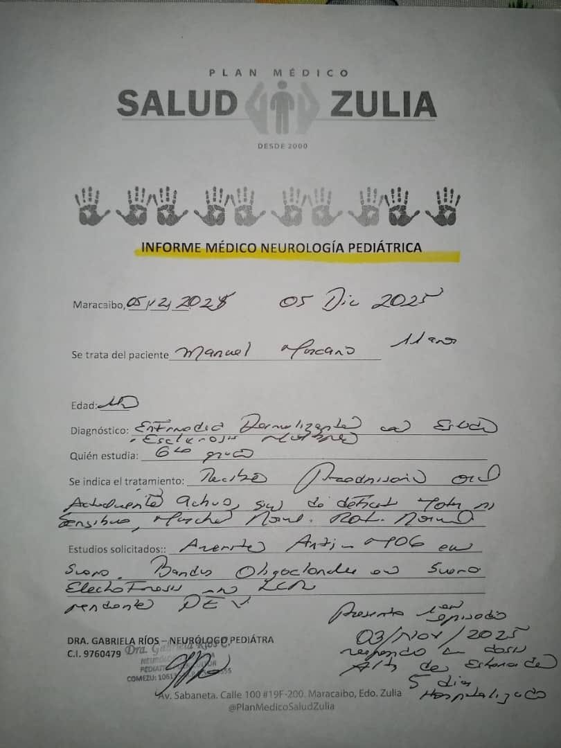 ManuelCMarcano1's tweet photo. @nayibbukele Presidente @nayibbukele mi hijo de 12 años en Vzla padece Esclerosis Múltiple. Urge el fármaco OCREVUS para frenar el avance de la enfermedad y evitar la discapacidad. No llega a farmacias de alto costo y es impagable. Ruego su ayuda. 🙏🇸🇻🇻🇪 @secprensasv @cancilleriasv https://t.co/q9pUCjQLrb