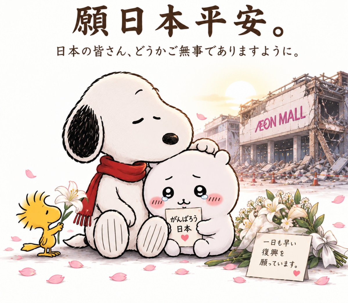 SnoKawaArt44's tweet photo. 日本に、祈りを。🇯🇵🤍 https://t.co/tOAgaui1A2