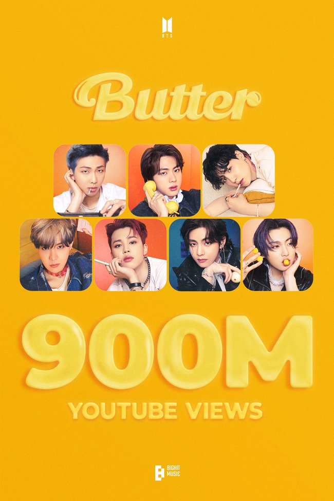 Yoongi_quyt's tweet photo. All the posters celebrate the "Butter" music video surpassing 1 Billion views on YouTube.
900M - 2023
1 BILLION - 2024
1.1 Billion - 2026
https://t.co/5kmx4C5ObW
https://t.co/OAsWAQdeaZ

#BTS_Butter 
#SUGA #AgustD #MinYoongi #슈가 #민윤기 #방탄소년단슈가 #BTS https://t.co/oXH3YQzzix