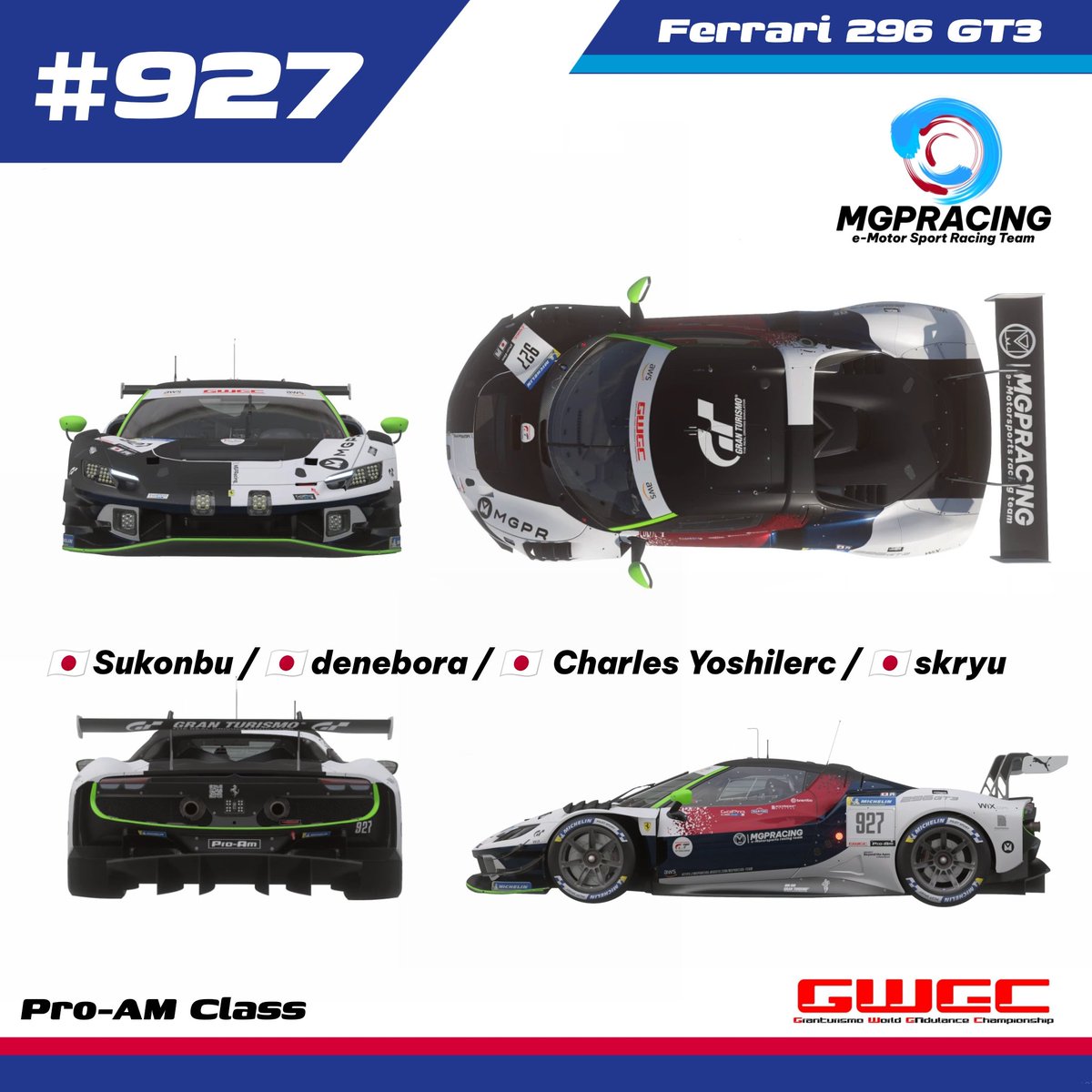 MGPRacing_'s tweet photo. ◣GWEC Rd.5 Suzuka10h◥
New livery &amp; new driver
#GT7 #fightmgp #GWEC https://t.co/mLHJwEvJMx