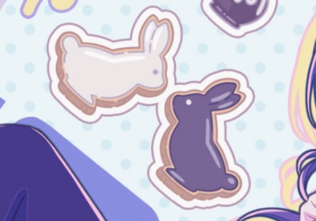 K25Yuki's tweet photo. You CANNOT tell me kanamafu aren't implied. The black and white rabbit are literally kissing #kanamafu #knmf https://t.co/kU9Ey3AiD0