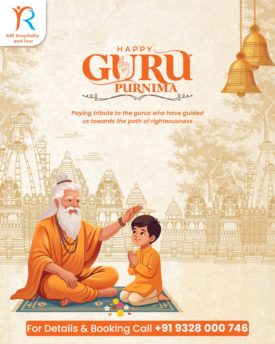 AreHospitality's tweet photo. On this special occasion, let us express our gratitude to all those who guide, inspire, and motivate us to become better every day.
Happy Guru Purnima 2026!

#HappyGuruPurnima #GuruPurnima #GuruPunam #GuruPurnima2026 https://t.co/i4qLNNtLeA