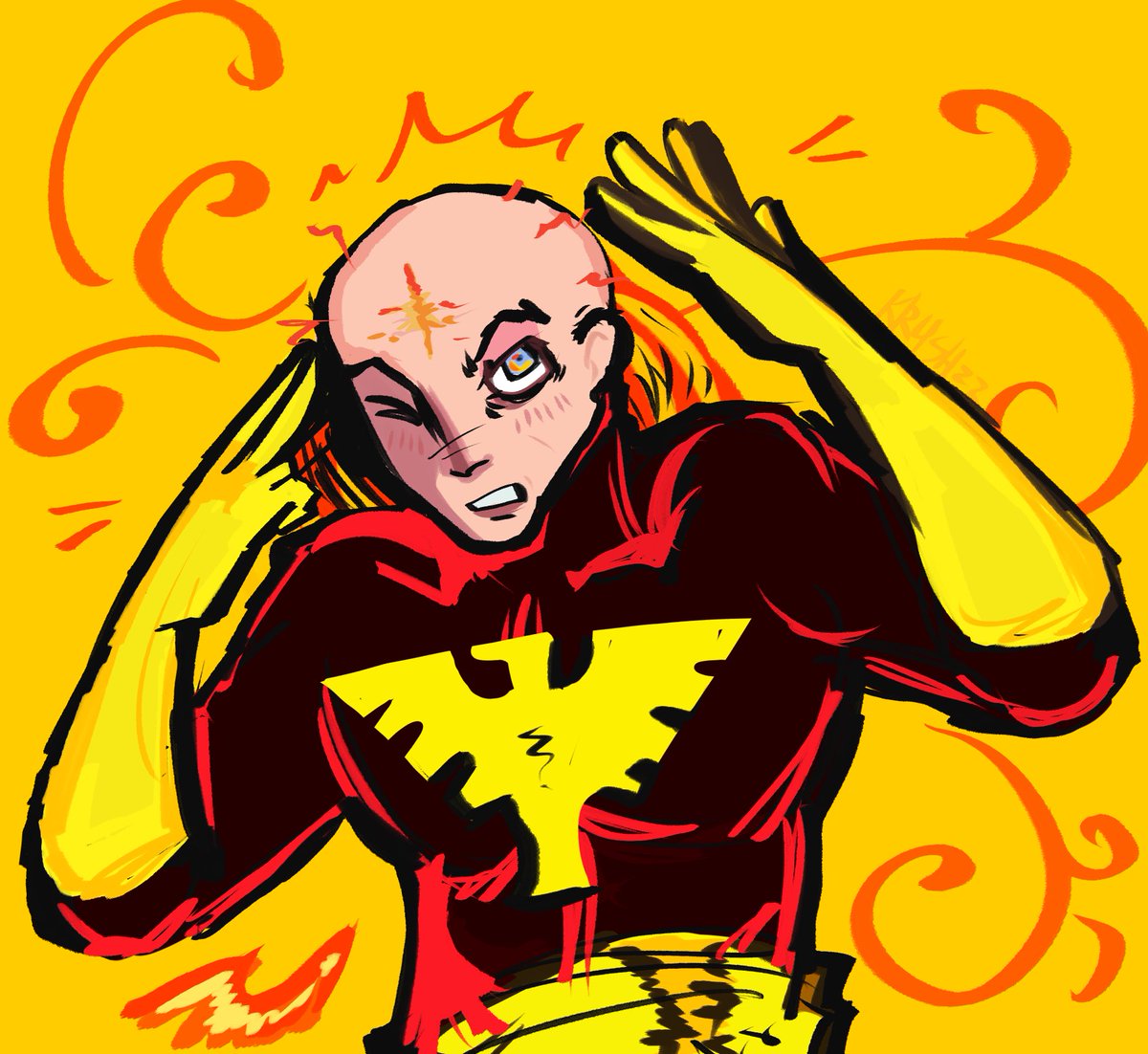 KR4SHZZ's tweet photo. Only I could finish today with this artblock
My wonderful bald phoenix 🥺🥺

#CharlesXavier https://t.co/JaAO4UbMoQ