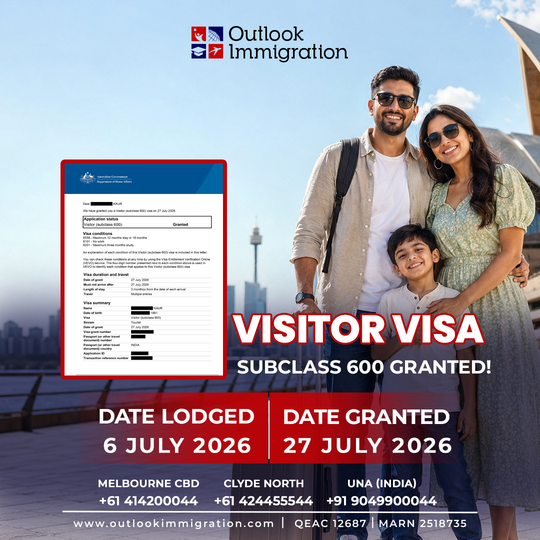 OutlookImmi's tweet photo. 🎉 Another Family Success by Outlook Immigration! 🇦🇺

✅ 3 Visitor Visas (Subclass 600) Granted

#VisitorVisa #Subclass600 #VisitorVisaGranted #FamilyVisa #FamilyTravel #AustraliaVisitorVisa #VisitAustralia #TouristVisaAustralia #AustraliaImmigration #VisaSuccess https://t.co/znLUTpgE8K