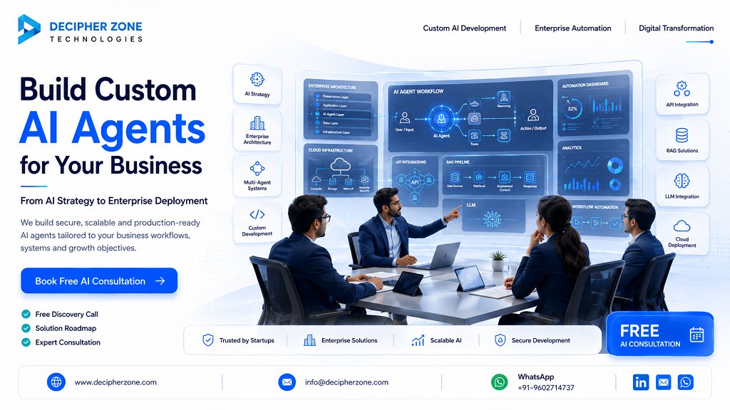 DecipherZone's tweet photo. 🚀 Building an AI agent takes more than just an LLM.

From architecture and data to security and deployment, every step matters.

Learn the complete AI Agent Development Process 👇
https://t.co/WgA7Uh8HRg

#AIAgents #AgenticAI #ArtificialIntelligence #LLM https://t.co/afKvDTGHv1