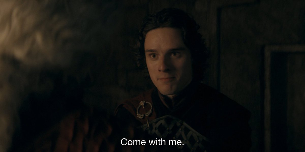 sapphosz's tweet photo. if y’all doubt rhaenicent, just remember that “come with me” has been used in a romantic context between partners twice this season https://t.co/otqrsBvWkN