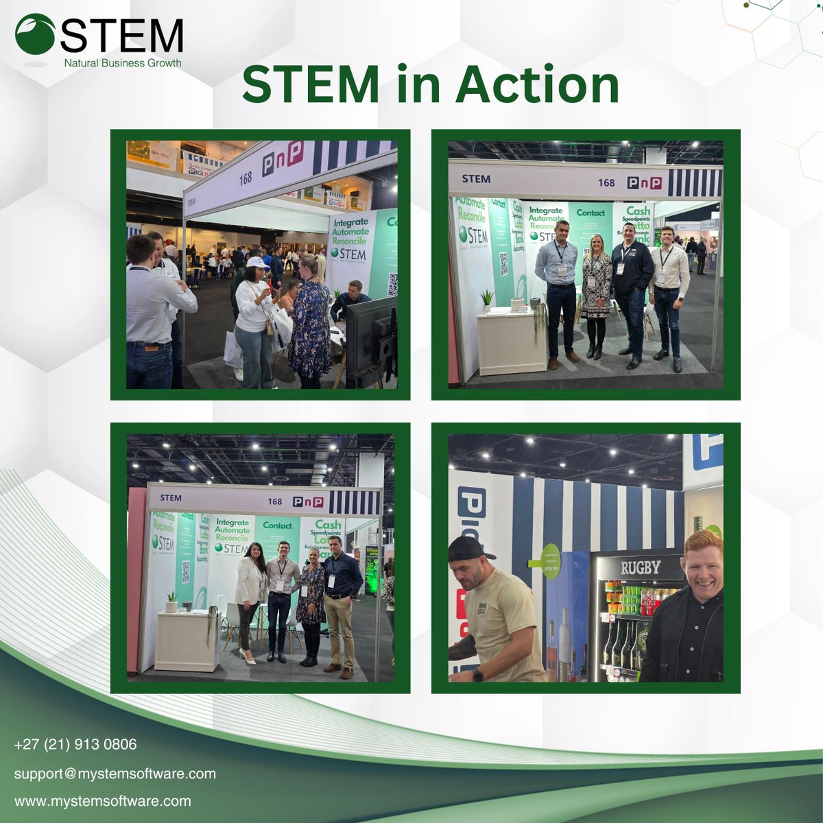 SoftwareStem's tweet photo. If you missed the STEM Team at the Pick n Pay Franchise Division Trade Show 2026​, not to worry; send us a message, and we will get back to you support@mystemsoftware.com #PicknPay #FranchiseTradeShow #Retail #PnPConferenceAndTradeshow2026​ #PicknPayFranchise https://t.co/f4UkPV2G5F