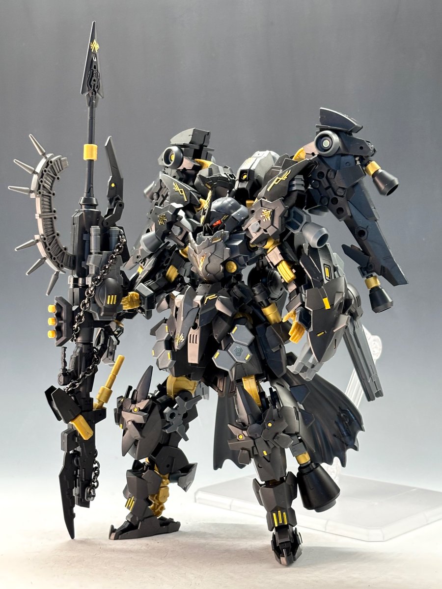 MglhoOhMTkpBBaL's tweet photo. #30MMSM2026
【ポルタノヴァ 近衛師団専用機】

バイロン本星の主力部隊「黒の近衛師団」
本機は、その精鋭部隊の中でも「皇帝の十二剣（エンペラーズトゥエルブ）」と呼ばれる騎士のみが搭乗を許された専用機である。 https://t.co/GMdWi1pjaS