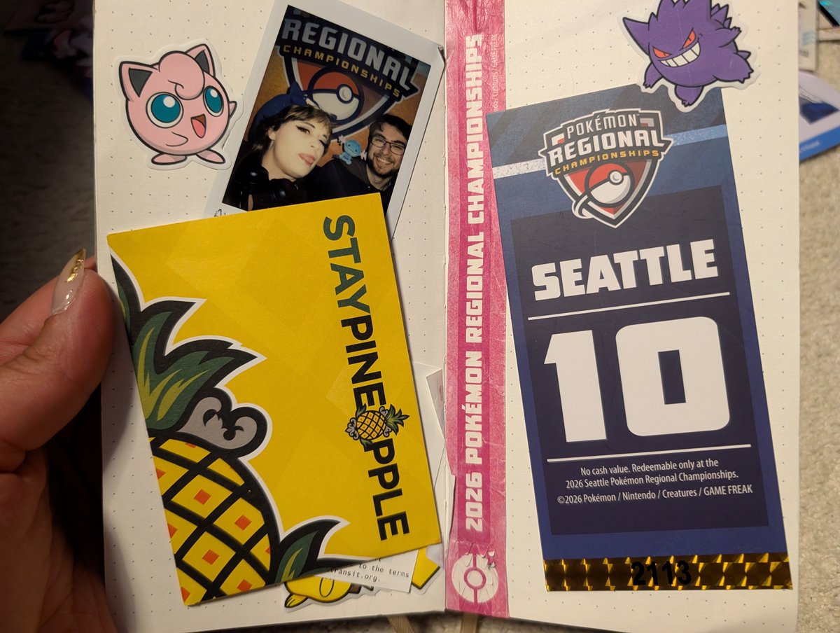 TrashLapras's tweet photo. Look at my season this year. I only competed at Houston. Gonna change that next year! Promted to post some of my Pokemon scrapbook after seeing @pausemygame post. https://t.co/hVvX5qAcKF