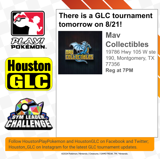 HoustonGLC's tweet photo. HOUSTON GLC TOURNAMENT HAPPENING TOMORROW! https://t.co/yLoSH1YLJm