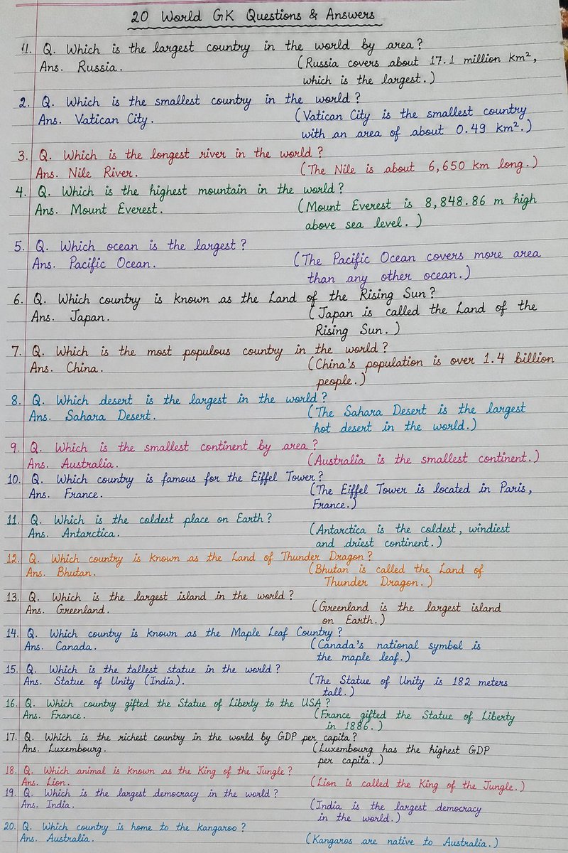 aspirantsaddda's tweet photo. Daily GK Challenge – 20 सवाल, 20 जवाब! 🔥🌎
Hashtags: #GK #WorldGK #GeneralKnowledge #Study #StudyGram #Learning #Knowledge #UPSC #SSC #Railway #CurrentAffairs #Education #ExamPreparation #Students #DailyGK https://t.co/tisIavwLEi