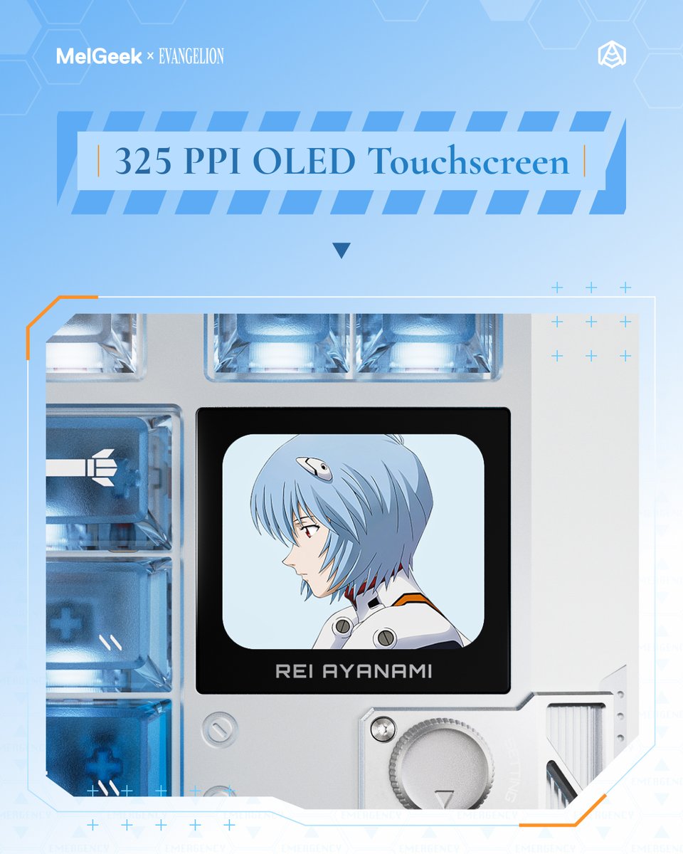 MelGeekworld's tweet photo. "You won't die. I will protect you."💙

The mission begins.
MelGeek × EVANGELION | Rei Edition is here.

Inspired by Rei Ayanami and EVA Unit-00, this collection embodies her quiet strength — focus, precision, and deep synchronization.
Become the Pilot. Synchronize with your machine.

⌨️ CENTAURI80 Rei Edition
🔹1.78" OLED Display
🔹0.01mm Rapid Trigger
🔹8000Hz Polling Rate + 0.125ms Latency
🔹Full CNC Aluminum Alloy Unibody Design
🔹EVA Unit-00 Inspired Design
🔹Complete the Rei Edition Bundle: CENTAURI80 Rei Edition Keyboard + Horus 8K Mouse + Rei Edition Mousepad

A keyboard designed for those who seek a state of complete focus — where every input feels natural, precise, and synchronized.⚡

Global Pre-order starts now. 🎈
Link:https://t.co/CONDTIvpGa

#melgeek #evangelion #melgeekxevangelion #rei #halleffectkeyboard