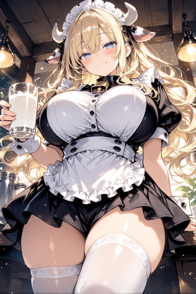 milkdrop_ai's tweet photo. 「飲みますかっ？🐮」 
SFW illustration / #AIイラスト https://t.co/hvEz0JhWjz