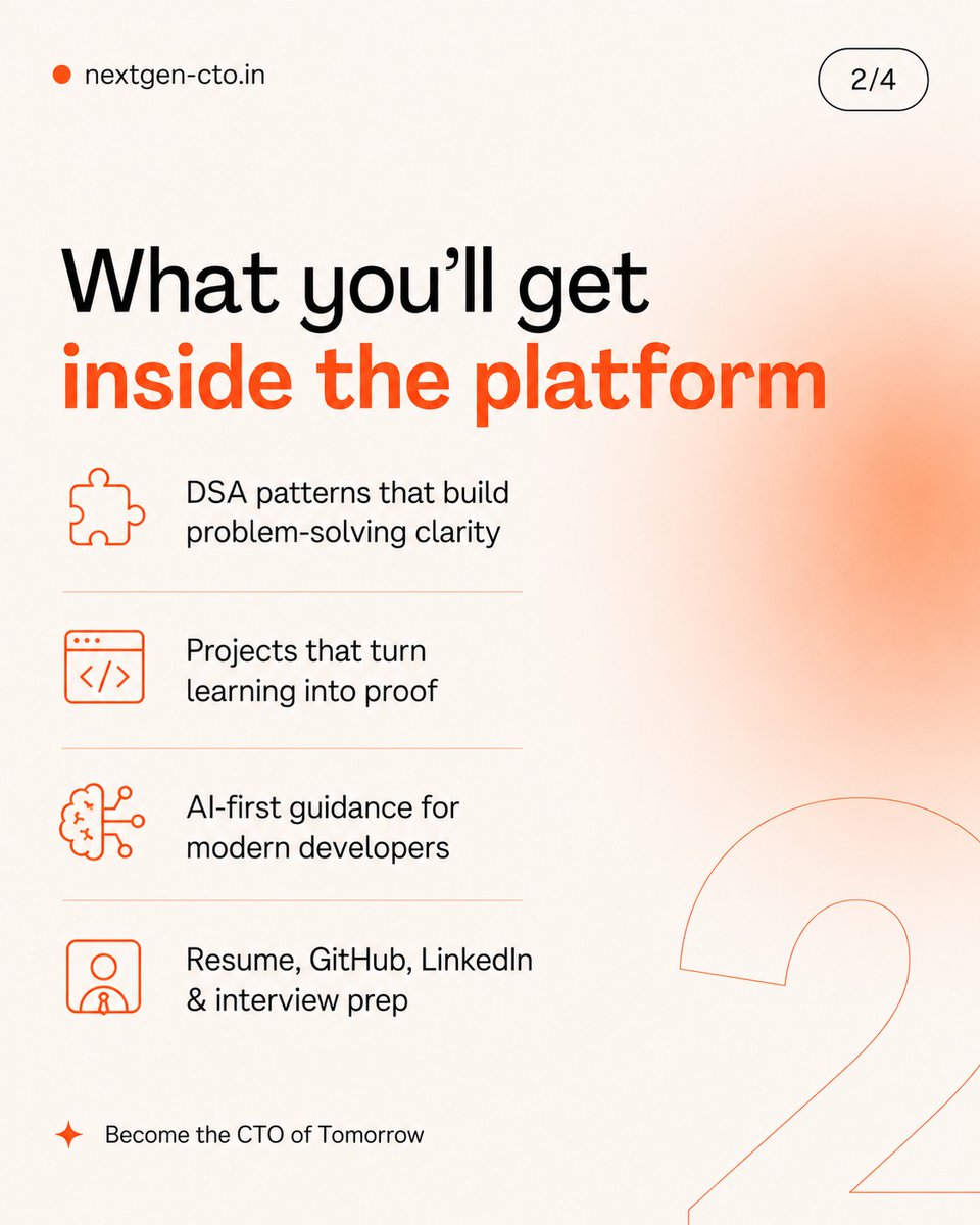 nextgencto_'s tweet photo. Something exciting is coming. 👀

A platform to help students and developers learn better, build faster, and become career-ready.

🚀 @nextgencto_ 

Launching soon.

#NextGenCTO #LearnBuildGrow #ComingSoon https://t.co/BX9hinYrzT