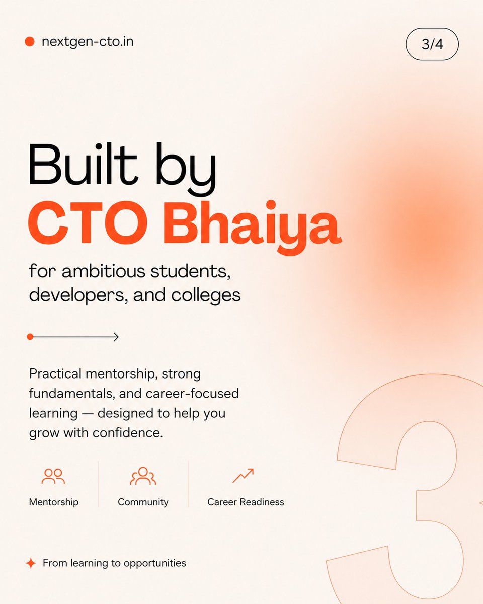 nextgencto_'s tweet photo. Something exciting is coming. 👀

A platform to help students and developers learn better, build faster, and become career-ready.

🚀 @nextgencto_ 

Launching soon.

#NextGenCTO #LearnBuildGrow #ComingSoon https://t.co/BX9hinYrzT