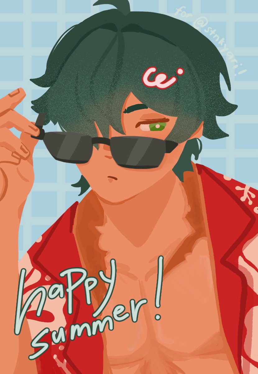 nek0wish's tweet photo. #zzzSummerArtTrade summer lighter for @stnkyari ✨ https://t.co/YaM1ogm6l3