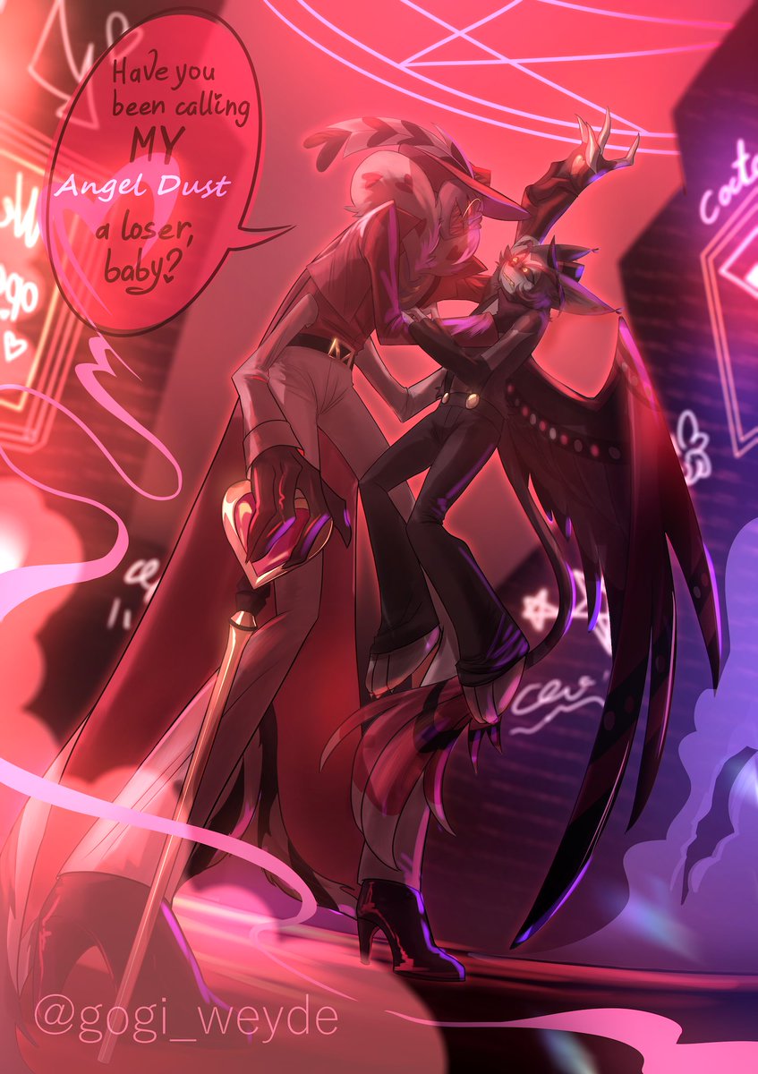 Evil_Cultist's tweet photo. Only Val is allowed to insult Angel Dust!

comm by @Gogi_Weyde 
#valangel #hazbinhotel #hazbinhotelfanart https://t.co/0LkBPiYQOQ