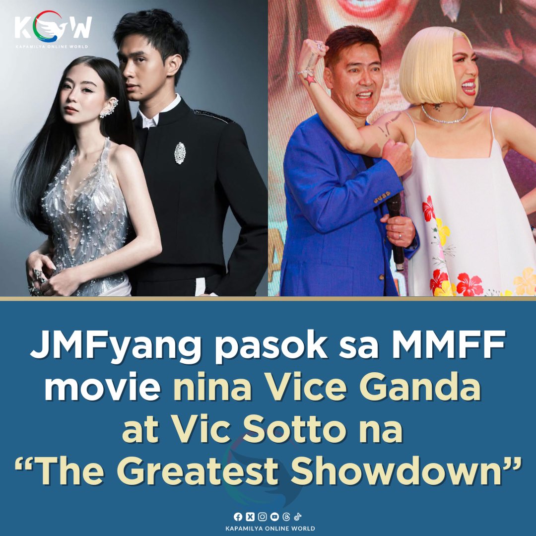 kowalerts's tweet photo. More reasons to watch this MMFF!! 

#JMFyang pasok sa inaabangang collab movie nina #ViceGanda at #VicSotto na #TheGreatestShowdown ❤️👏👏 https://t.co/6hG9uyK8ZJ