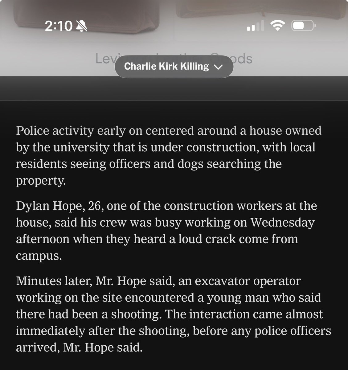 Villgecrazylady's tweet photo. Multiple early witnesses described a man in tactical gear and a black coat.

Early on the dogs led the police to a house under construction just behind the wood line where they found “the” gun. Witnesses there described a man wearing all black, black mask, black coat.

Always been funny to me how the dogs supposedly went straight past the gun and missed it… but somehow knew the getaway route. Almost as if the gun left with the perp 😏