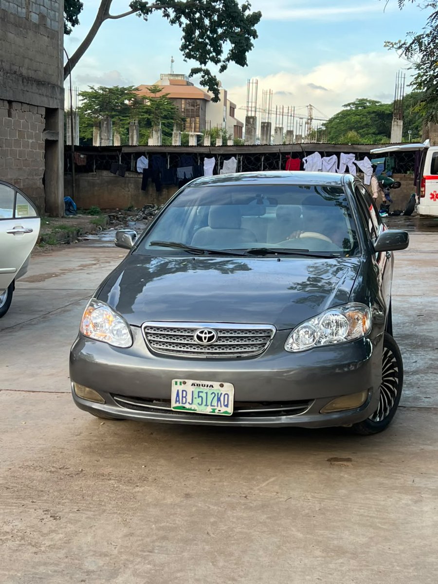 Chubystringz's tweet photo. Distress Toyota Corolla 2006 
Belgium standard 
Ac chilling untemperd engine and gear
Price: 4.8m

 Abuja deal https://t.co/Kof8lE2QHp