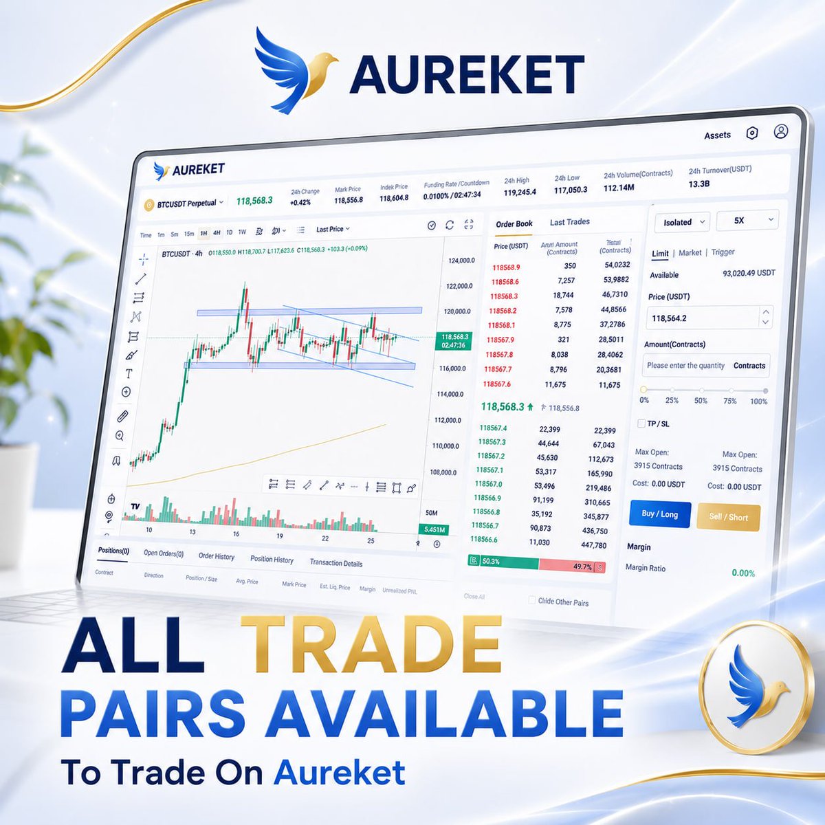 Aureketofficial's tweet photo. Ready to trade beyond crypto? 📊

Aureket gives you access to a wide range of TradFi markets.

Swipe to explore them all. ➡️

✅ Cryptos
✅ Stocks
✅ Commodities
✅ ETFs https://t.co/UZRHHUNKmR