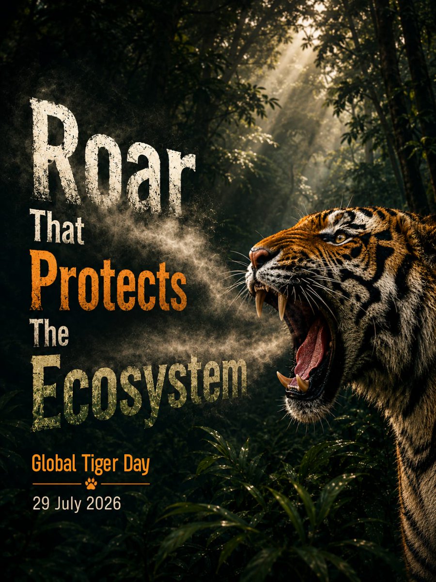 Rupam65_'s tweet photo. The story of the tiger is also the story of our forests. Protect one, and the other grows stronger. This Global Tiger Day, let's write the next chapter together. #IndiaForTigers https://t.co/lZXbdrGm1E