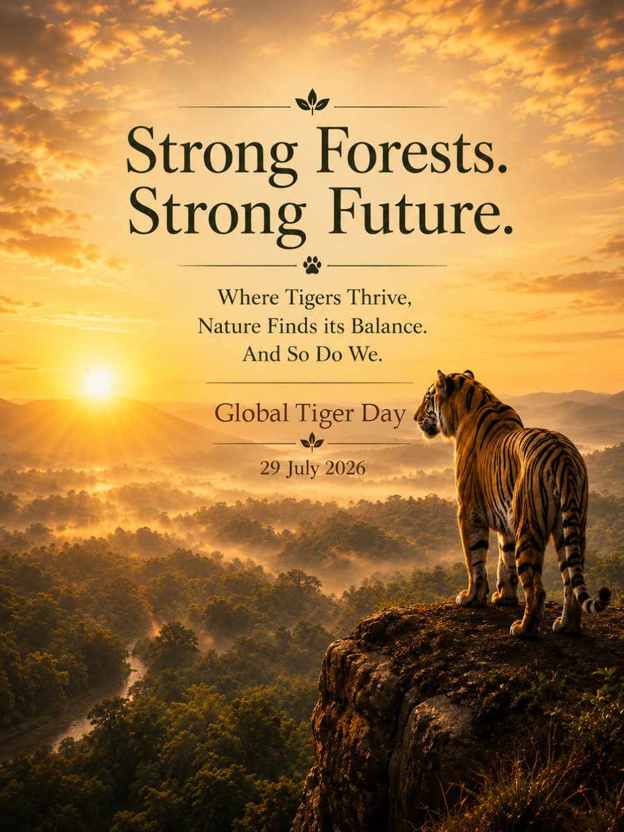 Rupam65_'s tweet photo. The story of the tiger is also the story of our forests. Protect one, and the other grows stronger. This Global Tiger Day, let's write the next chapter together. #IndiaForTigers https://t.co/lZXbdrGm1E