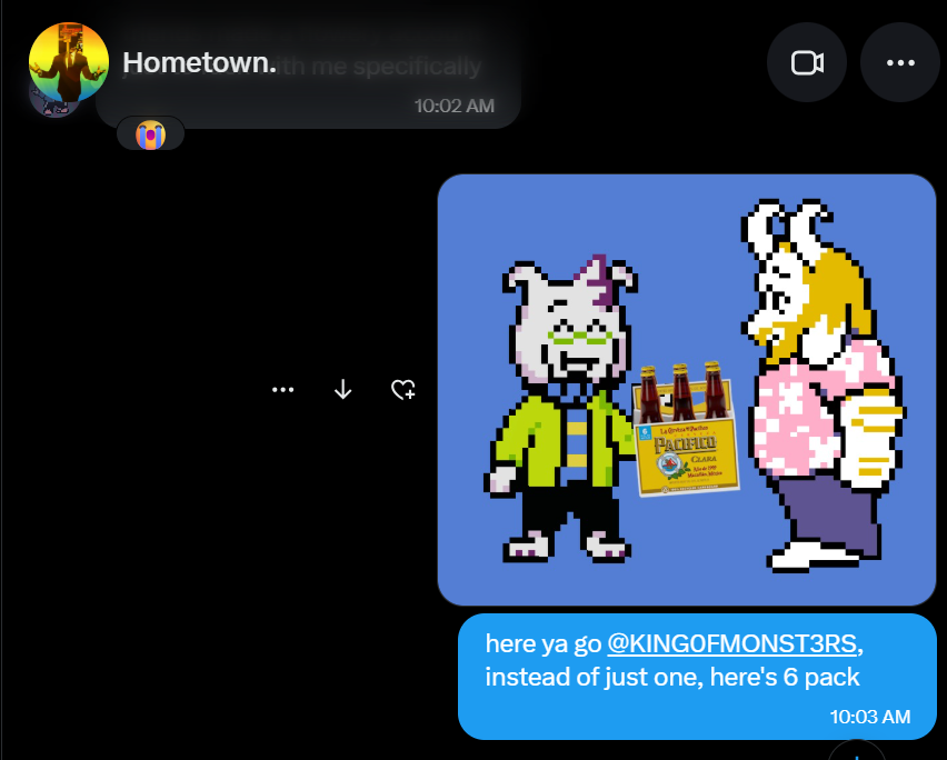 AzDreemurr's tweet photo. [Aftermath of Asriel giving both his parents drink] https://t.co/kYQLn22kG7