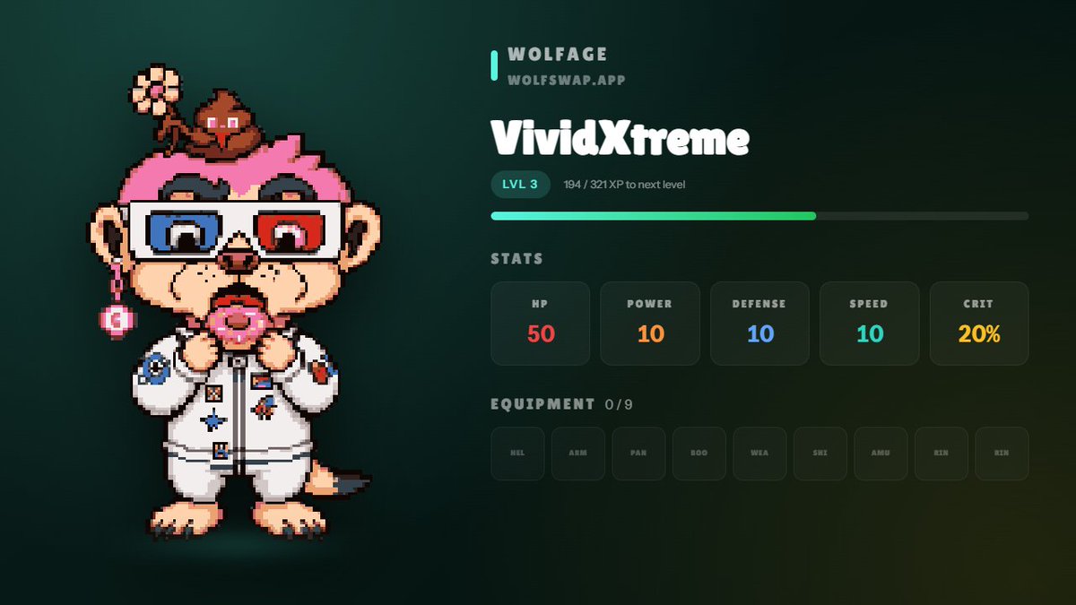 VividXtreme's tweet photo. Meet VividXtreme, my Wolfage on @wolfswapdotapp 🐺 #WolfSwap #Wolfage https://t.co/yCBKB3ejLY