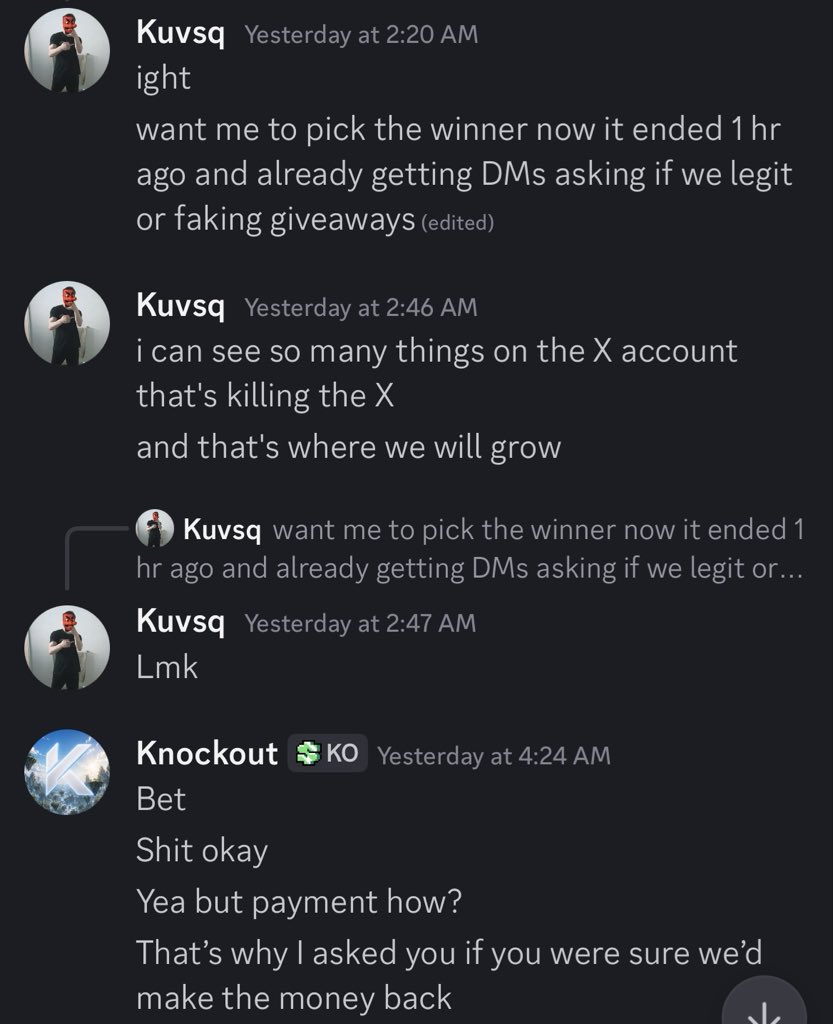 CartelVids's tweet photo. @playknockoutgg Scammers and pathological liars 🤥 https://t.co/ni2zDiW6ps