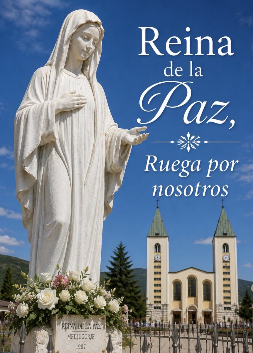 Reina_de_la_Paz's tweet photo. Oración a la Reina de la Paz

¡María, Madre de Dios y Madre nuestra, Reina de la Paz!

Tú viniste a nosotros para llevarnos a Dios.

Alcánzanos la gracia de no sólo decir:
«Hágase en mí según tu voluntad»,
sino vivirla tal como Tú lo hiciste.

Ponemos nuestras manos en tus manos,
para que puedas conducirnos a Jesús
en medio de todas las aflicciones y pesares.

Por Cristo, Nuestro Señor.

Amén