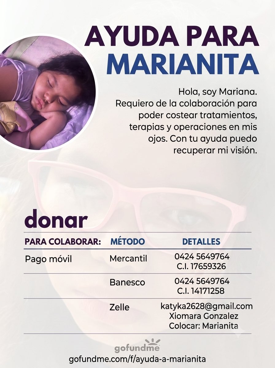 mariani87784922's tweet photo. Nuevamente Suplico ayuda sigo sin anticonvulsivo es diario d por vida aunado decapeptyl para evitar un desarrollo precoz ,ya q por tantas infecciones y operaciones en mi cabecita tengo un descontrol hormonal q solo ese tratamiento lo detiene es d alto costo 450$ faltan $280 https://t.co/a39oKBQGyU