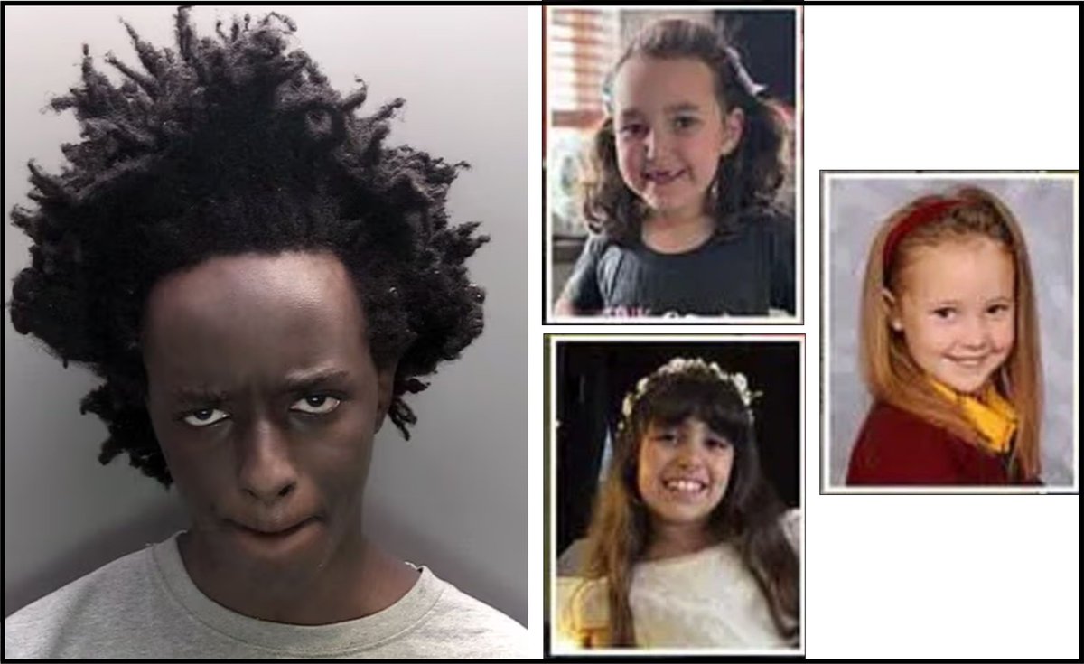 NatCon2022's tweet photo. Today is the 2nd anniversary of the Southport, England, mass killing.  Axel Rudakubana, a Rwandan Tutsi, invaded a children's dance class and butchered three little girls. He injured ten others.

Bebe King, 6
Elsie Stancombe, 7
Alice Aguiar, 9 https://t.co/qnXfJzlnMO