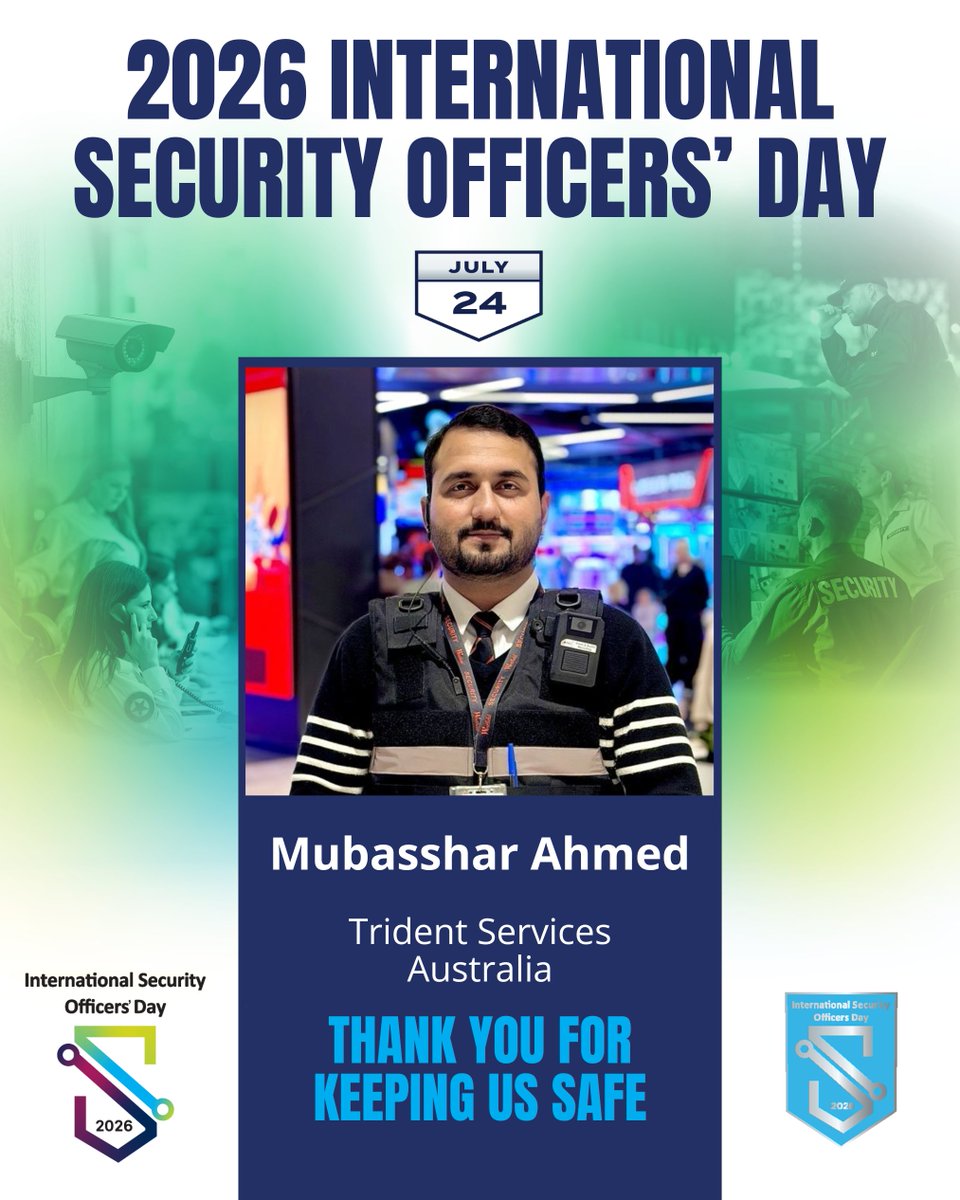 asial_au's tweet photo. Meet Mubasshar Ahmed from Trident Services Australia, in Victoria - spotlight Security Officer in celebration of #InternationalSecurityOfficersDay.
Thank you for keeping us safe!
#ISOD #ThankYouSecurityOfficers #ASIAL #ASIALMember #Security #SecurityIndustry https://t.co/nV25TLsFWe
