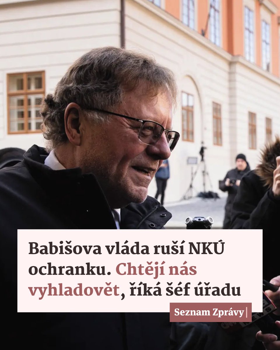 SeznamZpravy's tweet photo. Nejvyšší kontrolní úřad dnes střeží policie, od Nového roku si ale bude muset platit soukromou ochranku. Podle prezidenta Miloslava Kaly chce vláda úřad oslabit, aby se méně věnoval kontrolám utrácení veřejných peněz.

https://t.co/DMAvILD1qS https://t.co/6MwGe7an69
