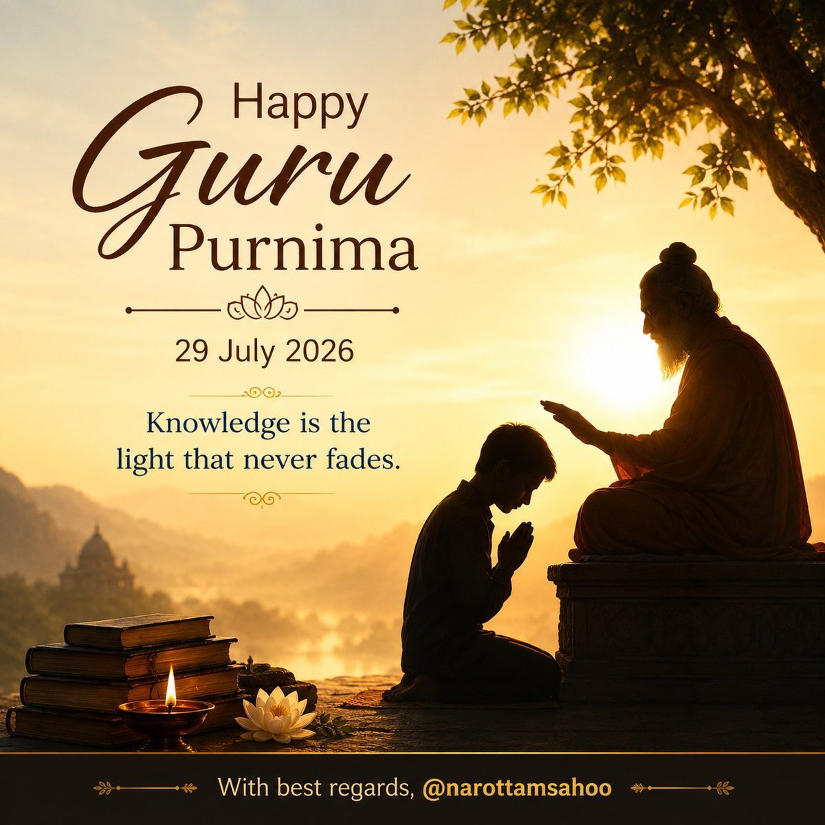 21stCentSpecial's tweet photo. Happy #GuruPurnima - July 29 - Also revered as Vyas Purnima, is celebrated on the sacred day of Ashadh Sud Poonam to honour the birth anniversary of #MaharshiVedVyasa - the visionary sage who compiled the #Vedas, authored the #Mahabharata, and gifted humanity the timeless wisdom. https://t.co/u8Trf7Jspy
