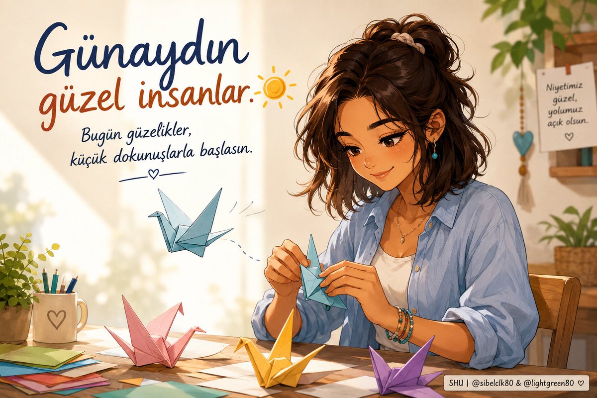 lightgreen80's tweet photo. Günaydın güzel insanlar. ☀️🕊️
#Goodmonıng 
Hayat bazen elimize sadece bir kâğıt verir. Onu kuşa mı, umuda mı, yoksa bahaneye mi dönüştüreceğimiz bize kalır. 
Bugün güzellikleri çoğalttığımız, umutları katlayıp büyüttüğümüz bir gün olsun. 🤍 https://t.co/7MrJcwNrXB